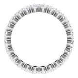 Platinum Marquise Natural Diamond Shared-Prong Eternity Band – 4.25x2.25 mm Stones - view 2