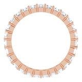 14K Gold Asscher Lab-Grown Diamond Shared-Prong Eternity Band – 2x2 mm Stones - Rose Gold - view 2