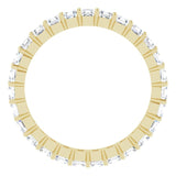 14K Gold Asscher Lab-Grown Diamond Shared-Prong Eternity Band – 2x2 mm Stones - Yellow Gold - view 2