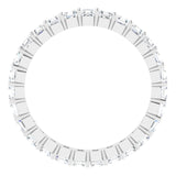 Platinum Asscher Lab-Grown Diamond Shared-Prong Eternity Band – 2x2 mm Stones - view 2