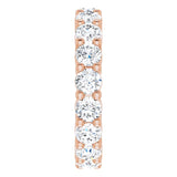 10K Gold Round Lab-Grown Diamond Shared-Prong Eternity Band – 3.4 mm Stones - Rose Gold - view 4