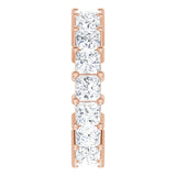 10K Gold Square Lab-Grown Diamond Shared-Prong Eternity Band – 3.5x3.5 mm Stones - Rose Gold - view 4