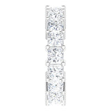 10K Gold Square Lab-Grown Diamond Shared-Prong Eternity Band – 3.5x3.5 mm Stones - White Gold - view 4