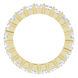 10K Gold Square Lab-Grown Diamond Shared-Prong Eternity Band – 2.75x2.75 mm Stones - Yellow Gold - view 2