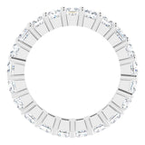 10K Gold Square Lab-Grown Diamond Shared-Prong Eternity Band – 2.75x2.75 mm Stones - White Gold - view 2