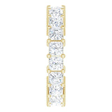 10K Gold Square Lab-Grown Diamond Shared-Prong Eternity Band – 3x3 mm Stones - Yellow Gold - view 4
