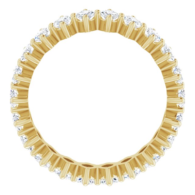 14K Gold Marquise Lab-Grown Diamond Shared-Prong Eternity Band – 4.5x2.5 mm Stones - Yellow Gold - view 2
