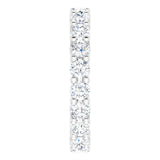 10K Gold Round Lab-Grown Diamond Shared-Prong Eternity Band – 2.75 mm Stones - White Gold - view 4