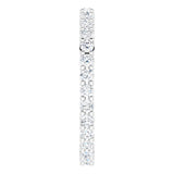 10K Gold Round Lab-Grown Diamond Shared-Prong Eternity Band – 1.7 mm Stones - White Gold - view 4