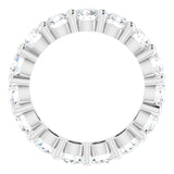 10K Gold Round Lab-Grown Diamond Shared-Prong Eternity Band – 3.8 mm Stones - White Gold - view 2