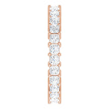 10K Gold Square Natural Diamond Shared-Prong Eternity Band – 2x2 mm Stones - Rose Gold - view 4