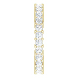 10K Gold Square Natural Diamond Shared-Prong Eternity Band – 2x2 mm Stones - Yellow Gold - view 4