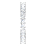 10K Gold Square Natural Diamond Shared-Prong Eternity Band – 2x2 mm Stones - White Gold - view 4