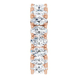 10K Gold Oval Natural Diamond Shared-Prong Eternity Band – 5x3 mm Stones - Rose Gold - view 4