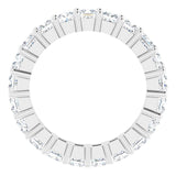 10K Gold Square Natural Diamond Shared-Prong Eternity Band – 2.75x2.75 mm Stones - White Gold - view 2