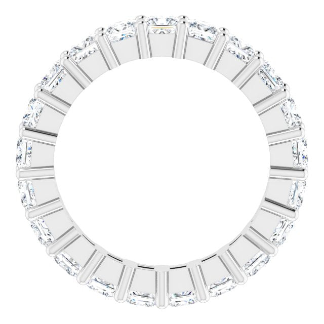 10K Gold Square Natural Diamond Shared-Prong Eternity Band – 2.75x2.75 mm Stones - White Gold - view 2