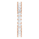 10K Gold Square Natural Diamond Shared-Prong Eternity Band – 2x2 mm Stones - Rose Gold - view 4