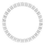 10K Gold Round Natural Diamond Shared-Prong Eternity Band – 1.75 mm Stones - White Gold - view 2
