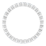 10K Gold Round Natural Diamond Shared-Prong Eternity Band – 2 mm Stones - White Gold - view 2