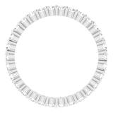 10K Gold Round Lab-Grown Diamond Shared-Prong Eternity Band – 1.75 mm Stones - White Gold - view 2
