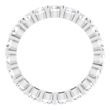 10K Gold Round Lab-Grown Diamond Shared-Prong Eternity Band – 3 mm Stones - White Gold - view 2