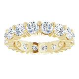 10K Gold Round Lab-Grown Diamond Shared-Prong Eternity Band – 3.5 mm Stones - Yellow Gold - view 3