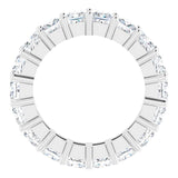 10K Gold Square Natural Diamond Shared-Prong Eternity Band – 3.5x3.5 mm Stones - White Gold - view 2