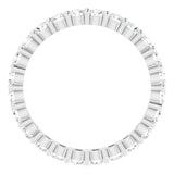 10K Gold Round Natural Diamond Shared-Prong Eternity Band – 2.25 mm Stones - White Gold - view 2