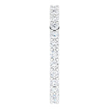 10K Gold Round Lab-Grown Diamond Shared-Prong Eternity Band – 1.75 mm Stones - White Gold - view 4