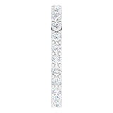 10K Gold Round Natural Diamond Shared-Prong Eternity Band – 2 mm Stones - White Gold - view 4