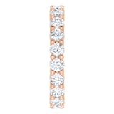 10K Gold Round Lab-Grown Diamond Shared-Prong Eternity Band – 2.75 mm Stones - Rose Gold - view 4