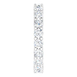Platinum Round Lab-Grown Diamond Shared-Prong Eternity Band – 2.75 mm Stones - view 4