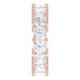 10K Gold Square Lab-Grown Diamond Shared-Prong Eternity Band – 3.75x3.75 mm Stones - Rose Gold - view 4