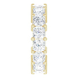 14K Gold Square Lab-Grown Diamond Shared-Prong Eternity Band – 3.75x3.75 mm Stones - Yellow Gold - view 4