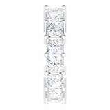 10K Gold Square Lab-Grown Diamond Shared-Prong Eternity Band – 3.75x3.75 mm Stones - White Gold - view 4
