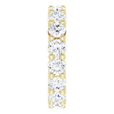 10K Gold Round Natural Diamond Shared-Prong Eternity Band – 3.5 mm Stones - Yellow Gold - view 4