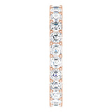 14K Gold Asscher Lab-Grown Diamond Shared-Prong Eternity Band – 2.3x2.3 mm Stones - Rose Gold - view 4