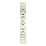 14K Gold Asscher Lab-Grown Diamond Shared-Prong Eternity Band – 2.3x2.3 mm Stones - Yellow Gold - view 4