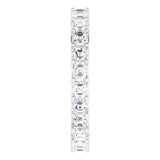 Platinum Asscher Lab-Grown Diamond Shared-Prong Eternity Band – 2.3x2.3 mm Stones - view 4
