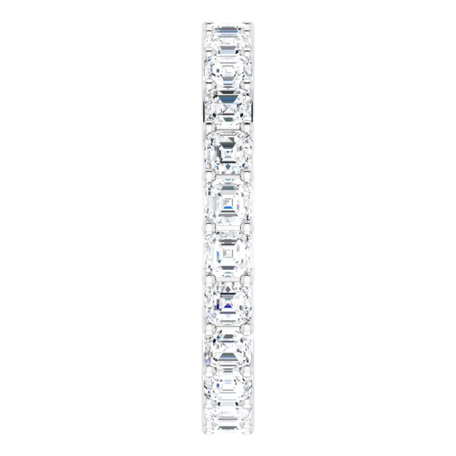 Platinum Asscher Lab-Grown Diamond Shared-Prong Eternity Band – 2.3x2.3 mm Stones - view 4