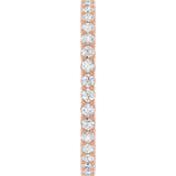 10K Gold Round Lab-Grown Diamond Shared-Prong Eternity Band – 1.5 mm Stones - Rose Gold - view 4
