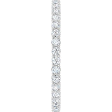 10K Gold Round Lab-Grown Diamond Shared-Prong Eternity Band – 1.5 mm Stones - White Gold - view 4