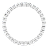10K Gold Round Natural Diamond Shared-Prong Eternity Band – 1.75 mm Stones - White Gold - view 2
