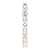 14K Gold Asscher Lab-Grown Diamond Shared-Prong Eternity Band – 2x2 mm Stones - Rose Gold - view 4