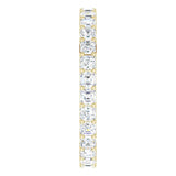 14K Gold Asscher Lab-Grown Diamond Shared-Prong Eternity Band – 2x2 mm Stones - Yellow Gold - view 4