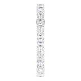Platinum Asscher Lab-Grown Diamond Shared-Prong Eternity Band – 2x2 mm Stones - view 4
