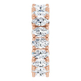 10K Gold Oval Lab-Grown Diamond Shared-Prong Eternity Band – 5x3 mm Stones - Rose Gold - view 4