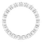 10K Gold Round Lab-Grown Diamond Shared-Prong Eternity Band – 2.75 mm Stones - White Gold - view 2