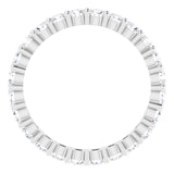 10K Gold Round Lab-Grown Diamond Shared-Prong Eternity Band – 2.25 mm Stones - White Gold - view 2