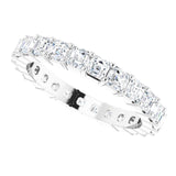 Platinum Asscher Lab-Grown Diamond Shared-Prong Eternity Band – 2.3x2.3 mm Stones - view 5